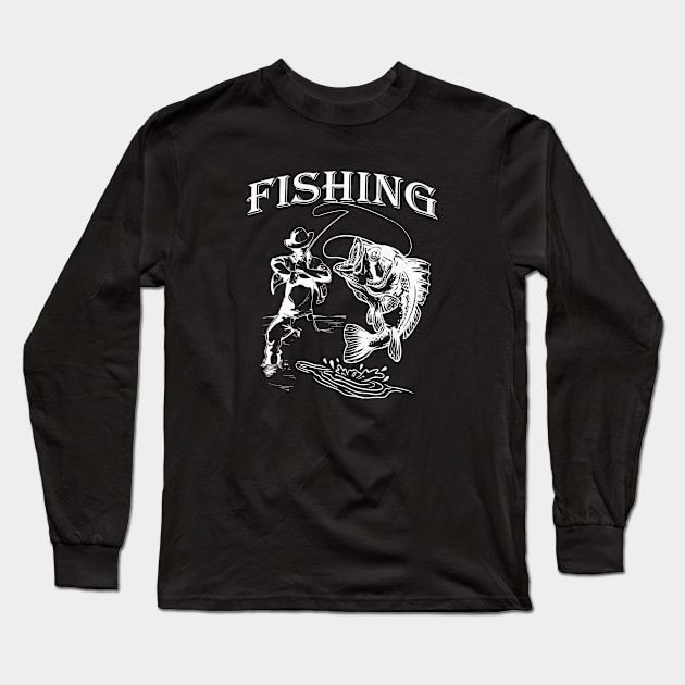 Fishing Holiday Long Sleeve T-Shirt by JeffDesign